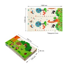 Килимок дитячий 1,2х1,8mх8mm Ростомір жираф-Слоніки (280) SW-00001377