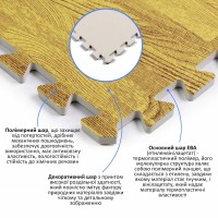 Підлога пазл - модульне покриття для підлоги 600x600x10мм жовте дерево (МР7) SW-00000210