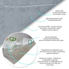 Вінілова плитка, що самоклеїться, в рулоні 0,6*3m*2мм Глянець SW-00002060