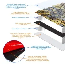 Самоклеюча алюмінієва плитка 300х300х3мм SW-00001931 (D)