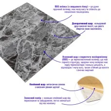 Декоративная 3D панель самоклейка Мраморная плитка 700x770x4мм (192) SW-00000529