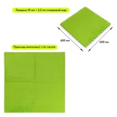 Пол-пазл плюшевый САЛАТОВЫЙ 60*60*1cm (D) SW-00002095