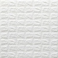 3D панель самоклеющаяся кирпич Белый 700x770x7мм (001-7) SW-00000047